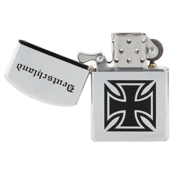 Zapaľovač benzínový MFH 24083Q Deutchland - strieborný