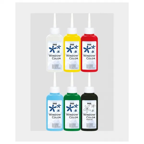 Kreul 42847 Sada farieb na sklo 5 x 80 ml