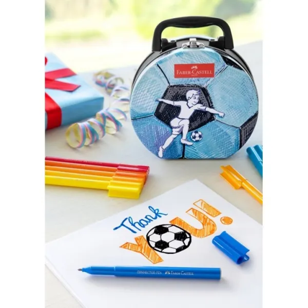 Faber-Castell popisovače s klipom Futbalový kufrík 33 ks