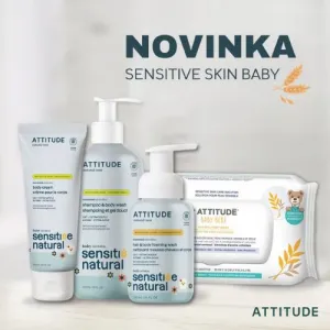 Vlhčené obrúsky ATTITUDE s ovsom - pre citlivú pokožku 72ks