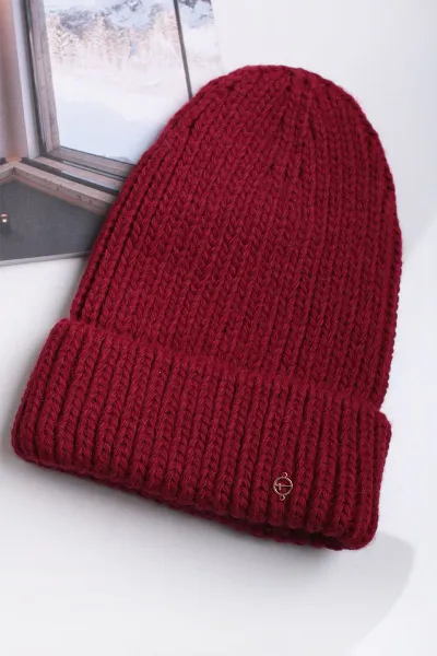 Bordová čiapka 52-62974