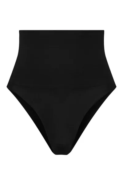 Čierne bezšvové nohavičky s vysokým pásom Seamless High Waist Brief