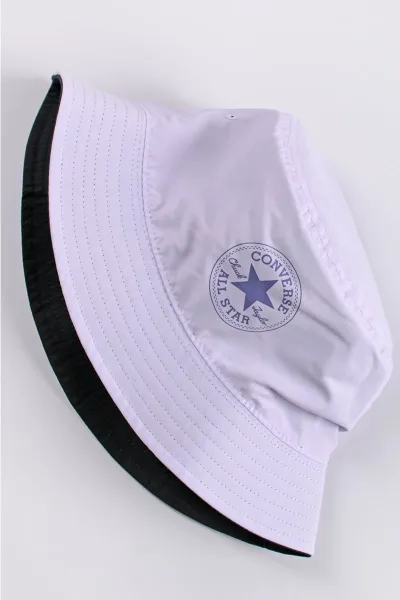 Čierno-biely obojstranný klobúk All Star Patch Reversible Bucket Hat