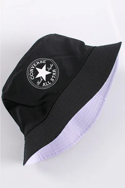 Čierno-biely obojstranný klobúk All Star Patch Reversible Bucket Hat