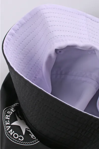 Čierno-biely obojstranný klobúk All Star Patch Reversible Bucket Hat