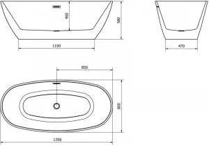 MEXEN Eris 170 x 80 cm 53441708075-01