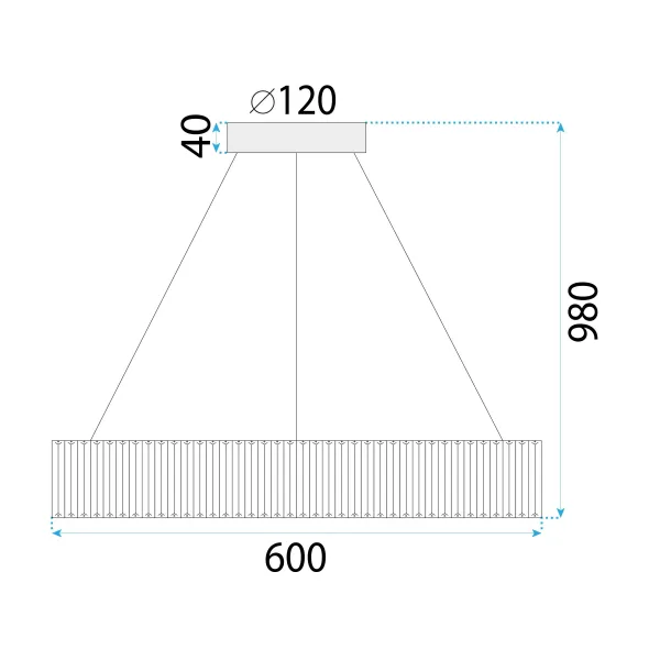 TooLight Závesný luster APP 50 cm zlatý