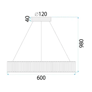 TooLight Závesný luster APP 50 cm zlatý