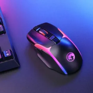Marvo Myš M729W, 4800DPI, 2.4 [GHz], optika, 7tl., bezdrátová, černá, 1 ks vestavěná baterie, herní, podsvícená