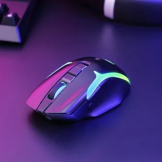 Marvo Myš M729W, 4800DPI, 2.4 [GHz], optika, 7tl., bezdrátová, černá, 1 ks vestavěná baterie, herní, podsvícená