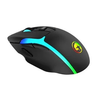 Marvo Myš M729W, 4800DPI, 2.4 [GHz], optika, 7tl., bezdrátová, černá, 1 ks vestavěná baterie, herní, podsvícená