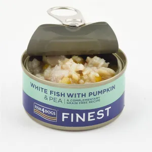 FISH4DOGS Konzerva pre psov Finest biela ryba s tekvicou a hráškom 85g