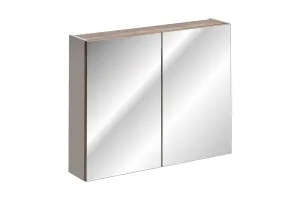 Comad Koupelnová sestava SantaFe s deskou, umyvadly, zrcadly a skříňkami 180 cm taupe/dub santa fe vintage