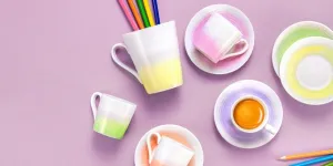 Šálka na espresso s podšálkou myCOFFEE, 6 ks, Pastels 1bal.