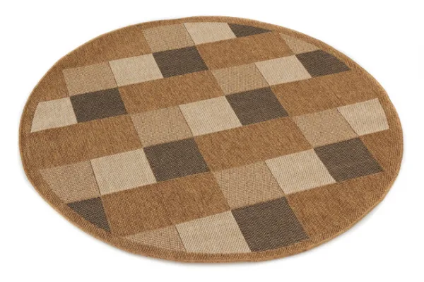 Koberec Adana Chess Beige kruh