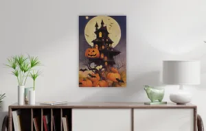 Nástenná maľba Scary Villa, 9 LED diód, 60 x 40 cm