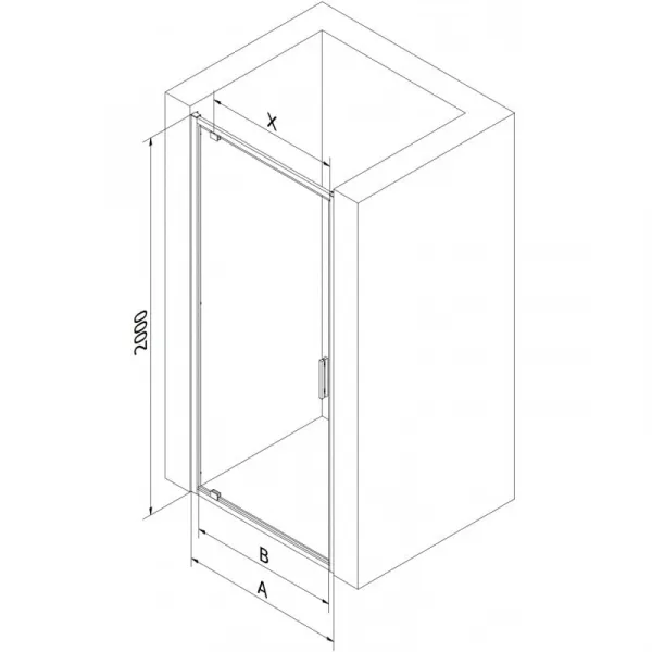 MEXEN/S - Exo sprchové dvere krídlové 100, transparent, chróm 8181-100-000-01-00