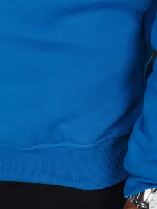 Moderná mikina s kapucňou pre pánov- modrá
