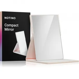 Notino Mirrors Compact Mirror kozmetické zrkadielko Leatherette Beige 1 ks
