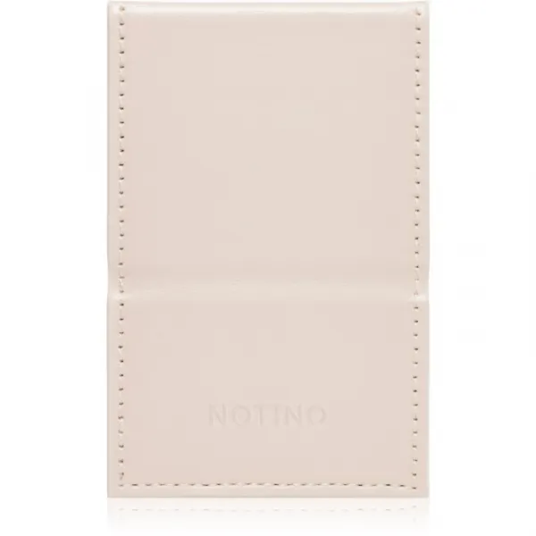Notino Mirrors Compact Mirror kozmetické zrkadielko Leatherette Beige 1 ks