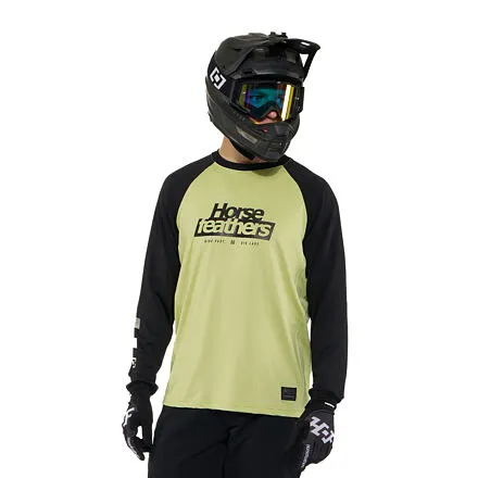 HORSEFEATHERS Bike dres Spike LS - nile/black GREEN velikost M