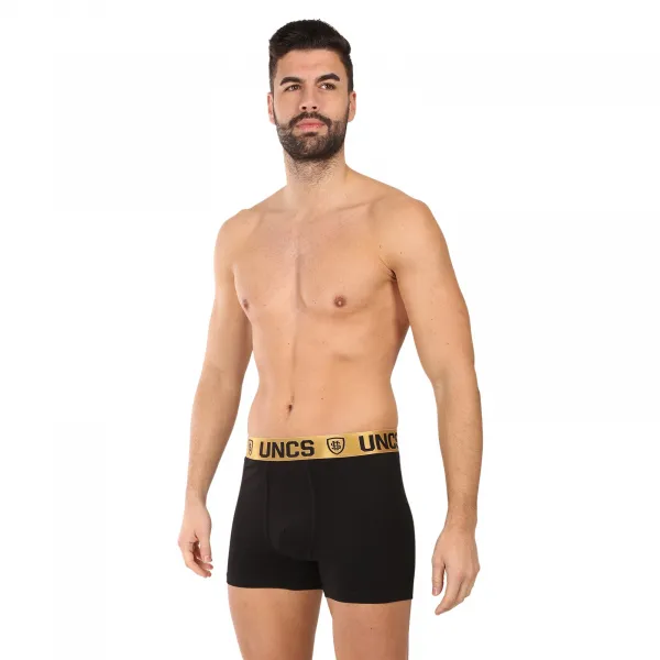 5PACK pánske boxerky UNCS čierné (24Z162PSPP) S, trenky