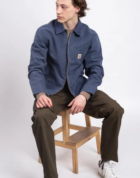 Carhartt WIP Detroit Jacket Dusky Blue/Dusky Blue stone canvas XL