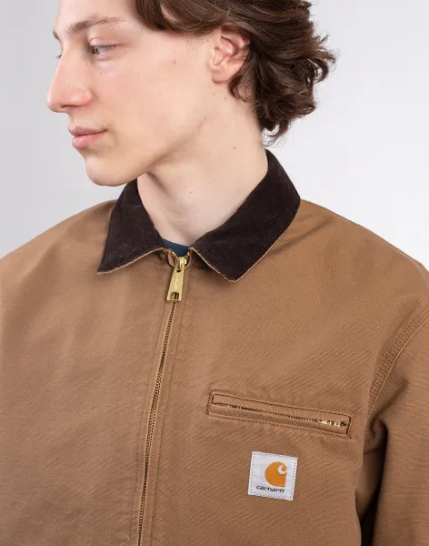 Carhartt WIP Detroit Jacket (Summer) Hamilton Brown/Tobacco rinsed S