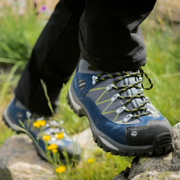 Pánska vysoká turistická obuv TREZETA ADVENTURE WP BLUE-YELLOW