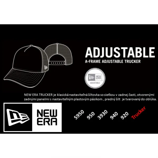 Šiltovka NEW ERA clean trucker NEYYAN-WDCBLK