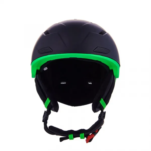 Lyžiarska prilba BLIZZARD Double ski helmet, black matt neon green, big logo