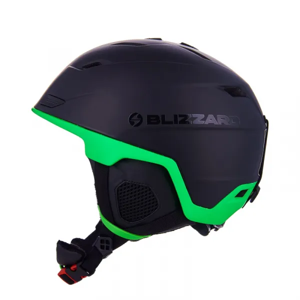 Lyžiarska prilba BLIZZARD Double ski helmet, black matt neon green, big logo