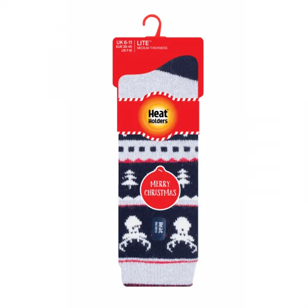 Pánske ponožky HEAT HOLDERS 1 PACK-MEN LITE FESTIVE STAG-CHRISTMAS SOCKS