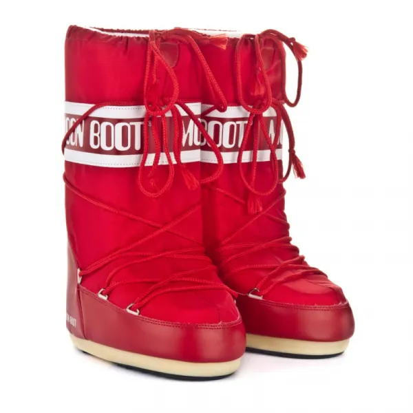 Dámske vysoké zimné topánky MOON BOOT ICON NYLON, 003 red