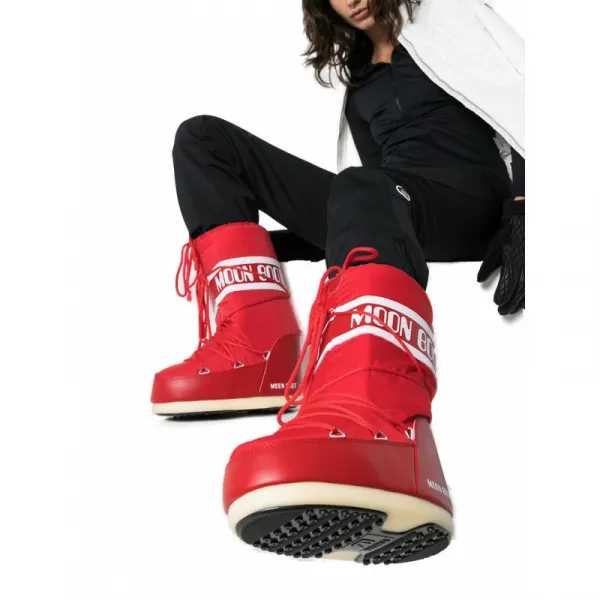 Dámske vysoké zimné topánky MOON BOOT ICON NYLON, 003 red