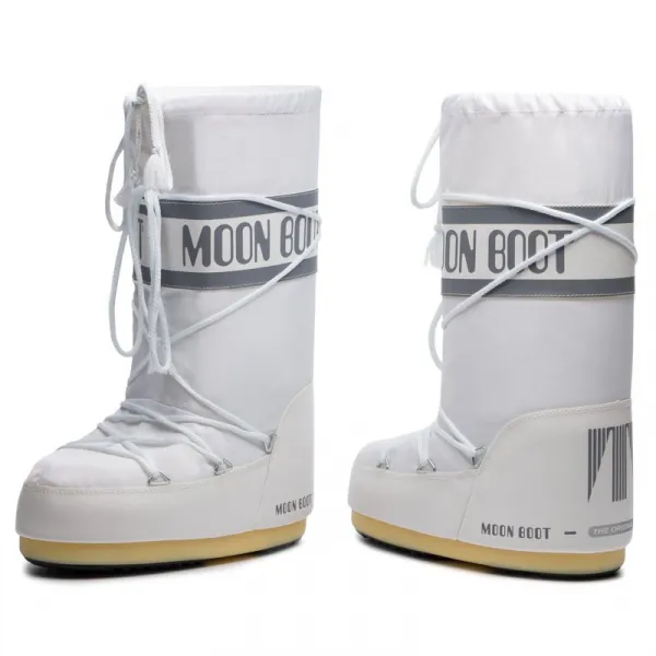Dámske vysoké zimné topánky MOON BOOT ICON NYLON, 006 white
