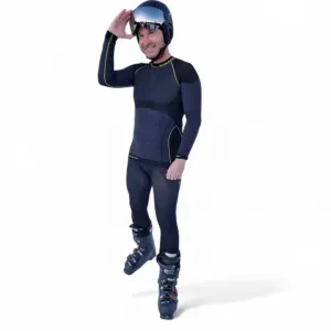 Pánske termo nohavice BLIZZARD Mens long pants, anthracite neon yellow