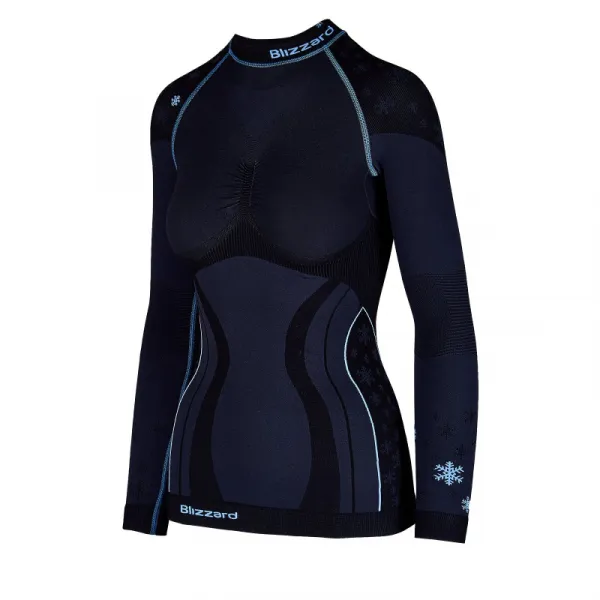 Dámske termo tričko s dlhým rukávom BLIZZARD CLASSIC CUT-Viva long sleeve, anthracite light blue-21 22