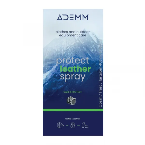 Ošetrovací prípravok na textil ADEMM Protect Leather Spray 400 ml, CZ SK PL HU