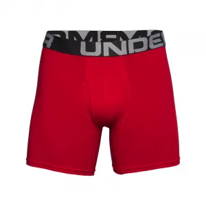Pánske boxerky UNDER ARMOUR UA Charged Cotton 6in 3 Pack-RED