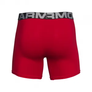 Pánske boxerky UNDER ARMOUR UA Charged Cotton 6in 3 Pack-RED