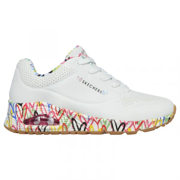 Dámska rekreačná obuv SKECHERS Uno Loving Love W white