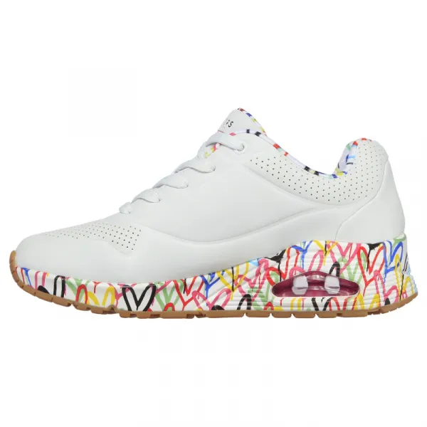 Dámska rekreačná obuv SKECHERS Uno Loving Love W white