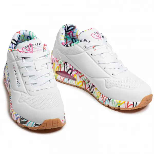 Dámska rekreačná obuv SKECHERS Uno Loving Love W white