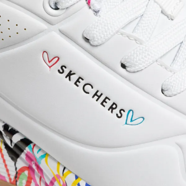 Dámska rekreačná obuv SKECHERS Uno Loving Love W white