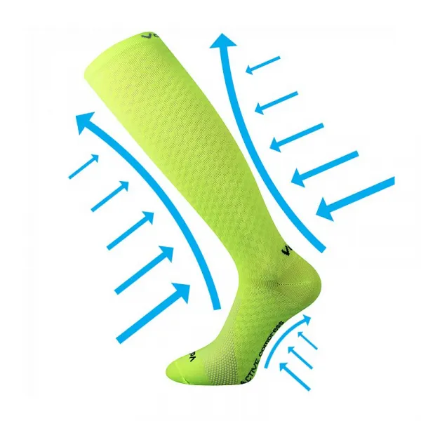 Bežecké kompresné podkolienky VOXX Lithe-neon yellow