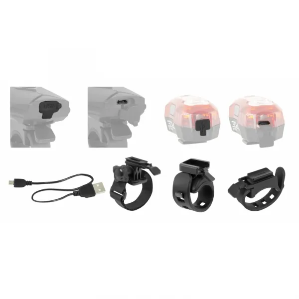 Svetlo na bicykel FORCE EXPRESS USB FRONT REAR