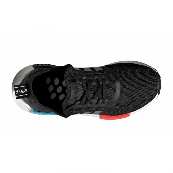 Juniorská rekreačná obuv ADIDAS ORIGINALS NMD_R1 core JR black silver metallic solar red