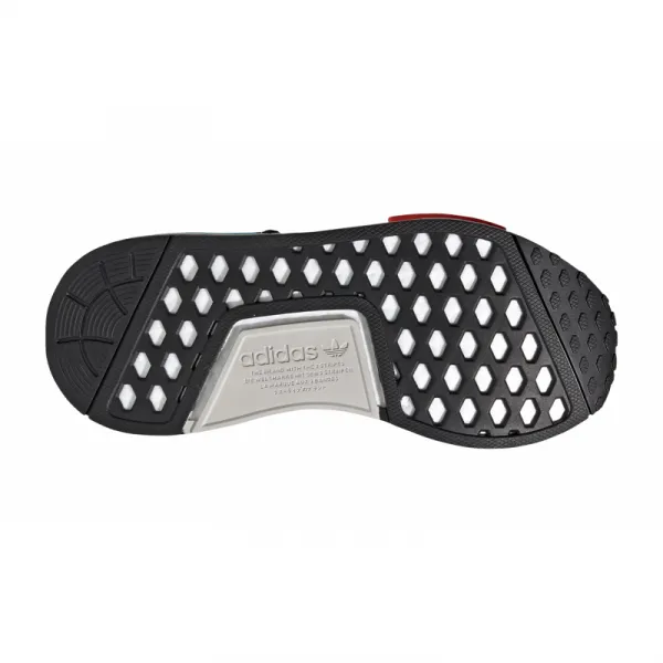 Juniorská rekreačná obuv ADIDAS ORIGINALS NMD_R1 core JR black silver metallic solar red