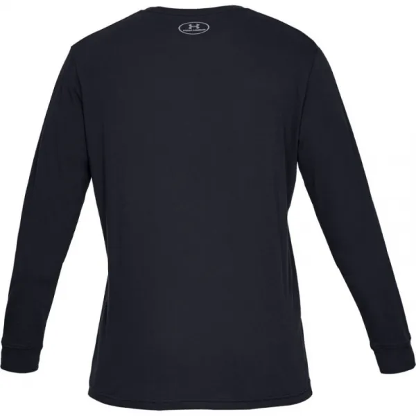 Pánske tréningové tričko s dlhým rukávom UNDER ARMOUR UA SPORTSTYLE LEFT CHEST LS-BLK